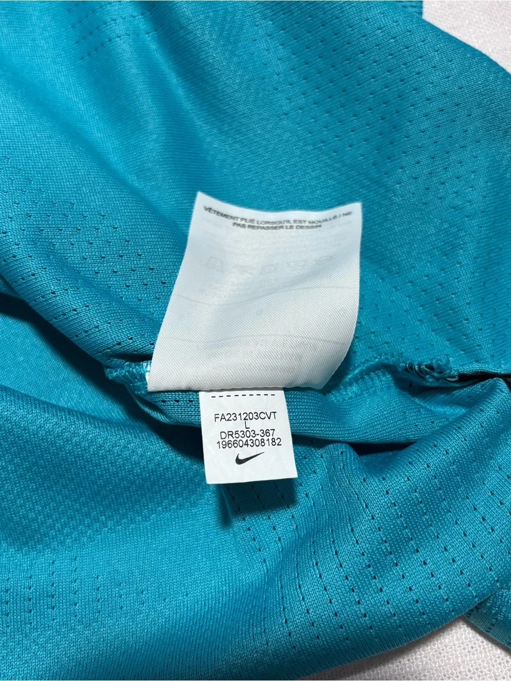 Men’s Nike Dri-FIT Tour Jacquard Golf Polo | Aqua Blue | Size Large | DR5303